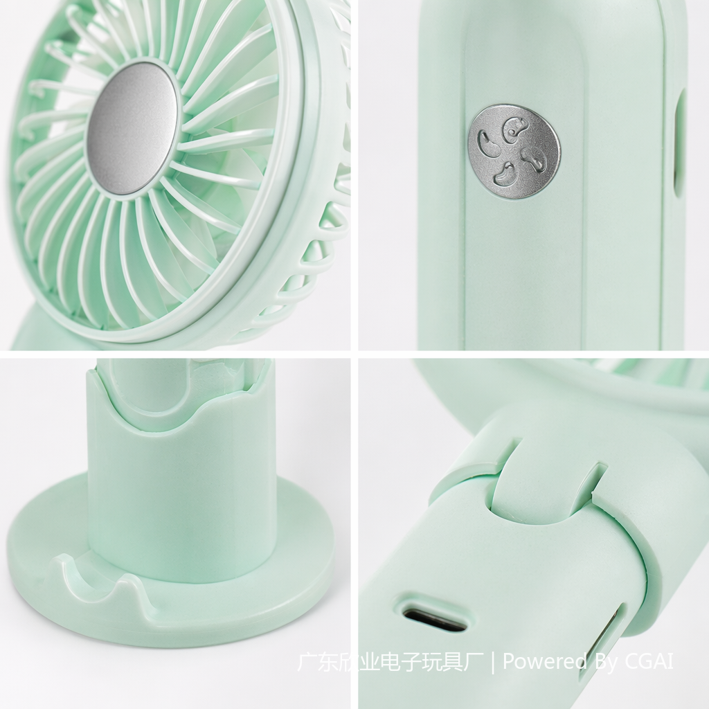 High-speed mini electric fan, color desktop handheld small fan, portable for outdoor use Application Scenario