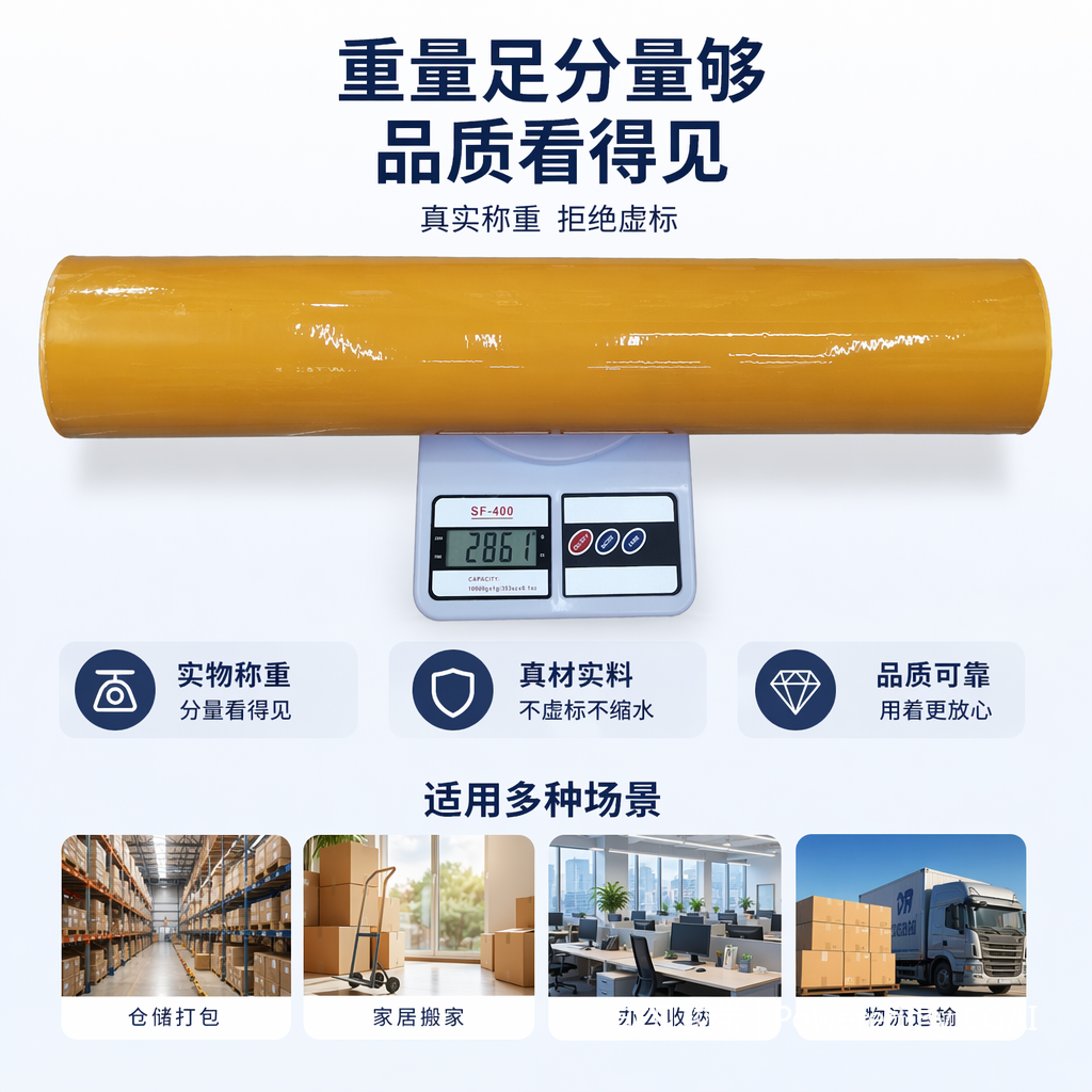 封装打包胶带透明强粘3CM配4CM封箱器耐高温工业级