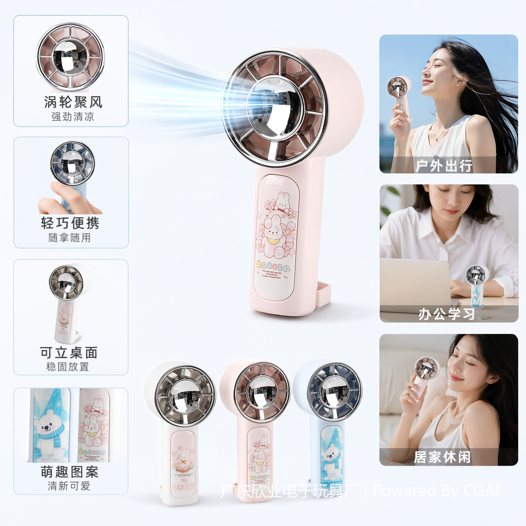 High-appearance-level mini electric fan, color handheld small fan, outdoor portable USB charging High-appearance-level mini electric fan, color handheld small fan, outdoor portable USB charging