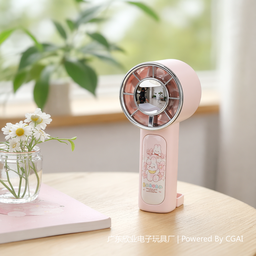 High-appearance-level mini electric fan, color handheld small fan, outdoor portable USB charging details Picture