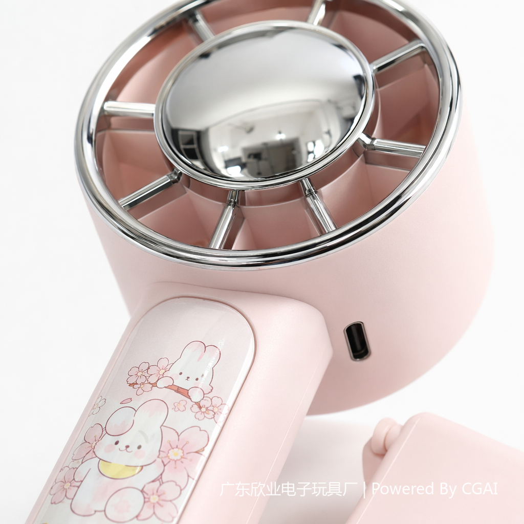 High-appearance-level mini electric fan, color handheld small fan, outdoor portable USB charging Application Scenario