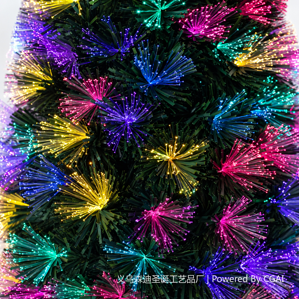 Colorful optical fiber folding Christmas tree, home festival decoration Christmas tree gift box Application Scenario