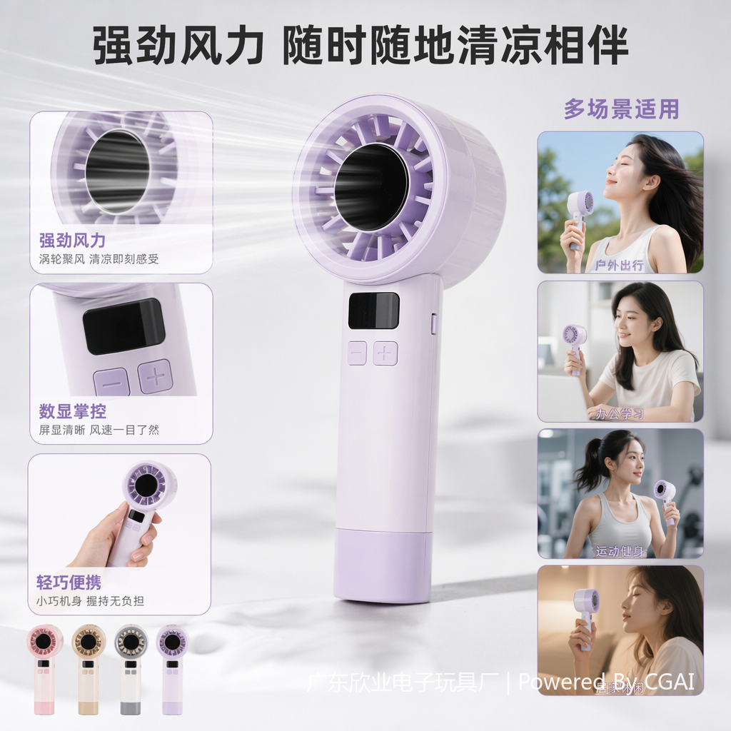 A new best-selling color handheld mini fan for outdoor portable electric use