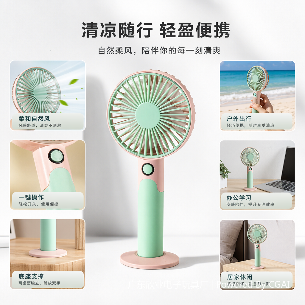 High-appearance-level color handheld mini electric fan desktop small fan High-appearance-level color handheld mini electric fan desktop small fan