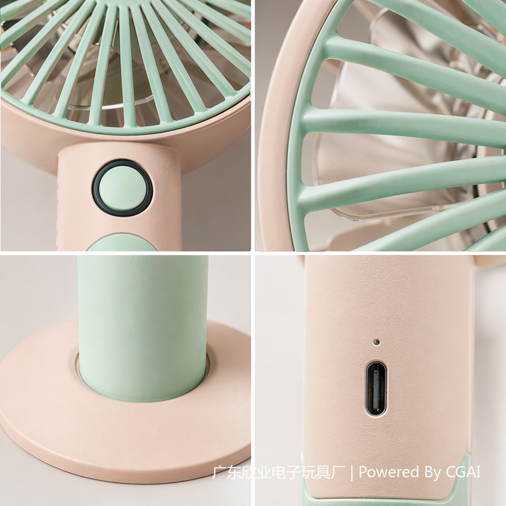 High-appearance-level color handheld mini electric fan desktop small fan Application Scenario