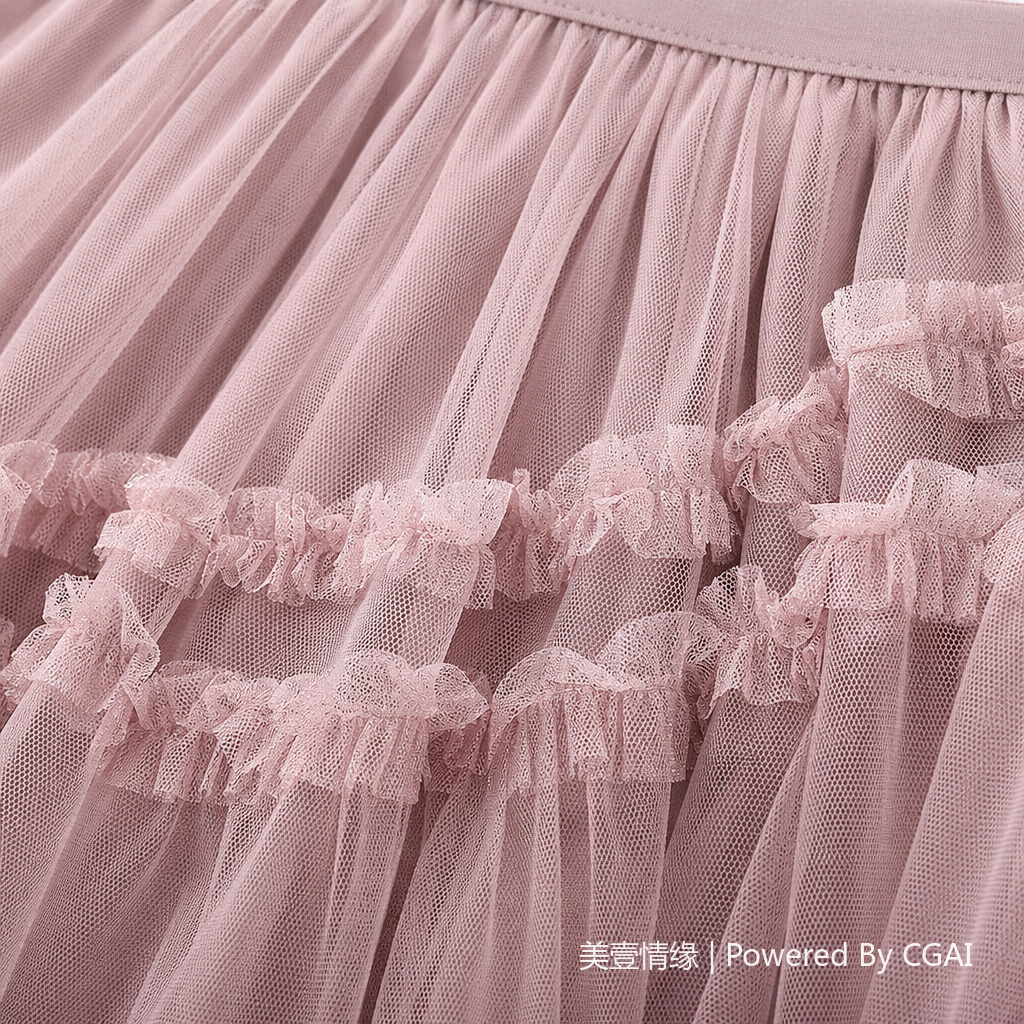 A small and elegant fairy-like long dress with a simple Korean-style mesh fabric patchwork and layers of cake layering. 100536657 Application Scenario