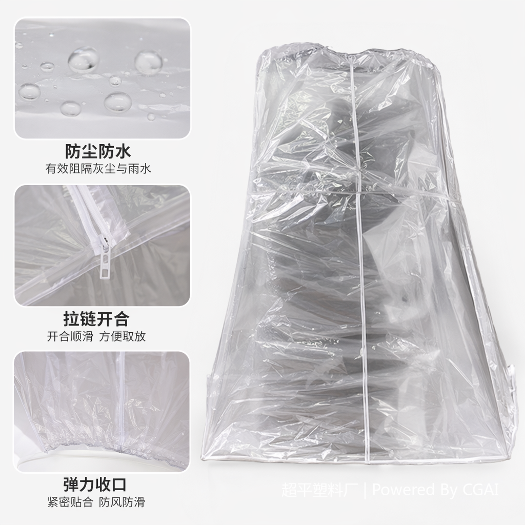 透明塑料袋 其他塑料包装材料 食品级加厚密封防潮保鲜袋