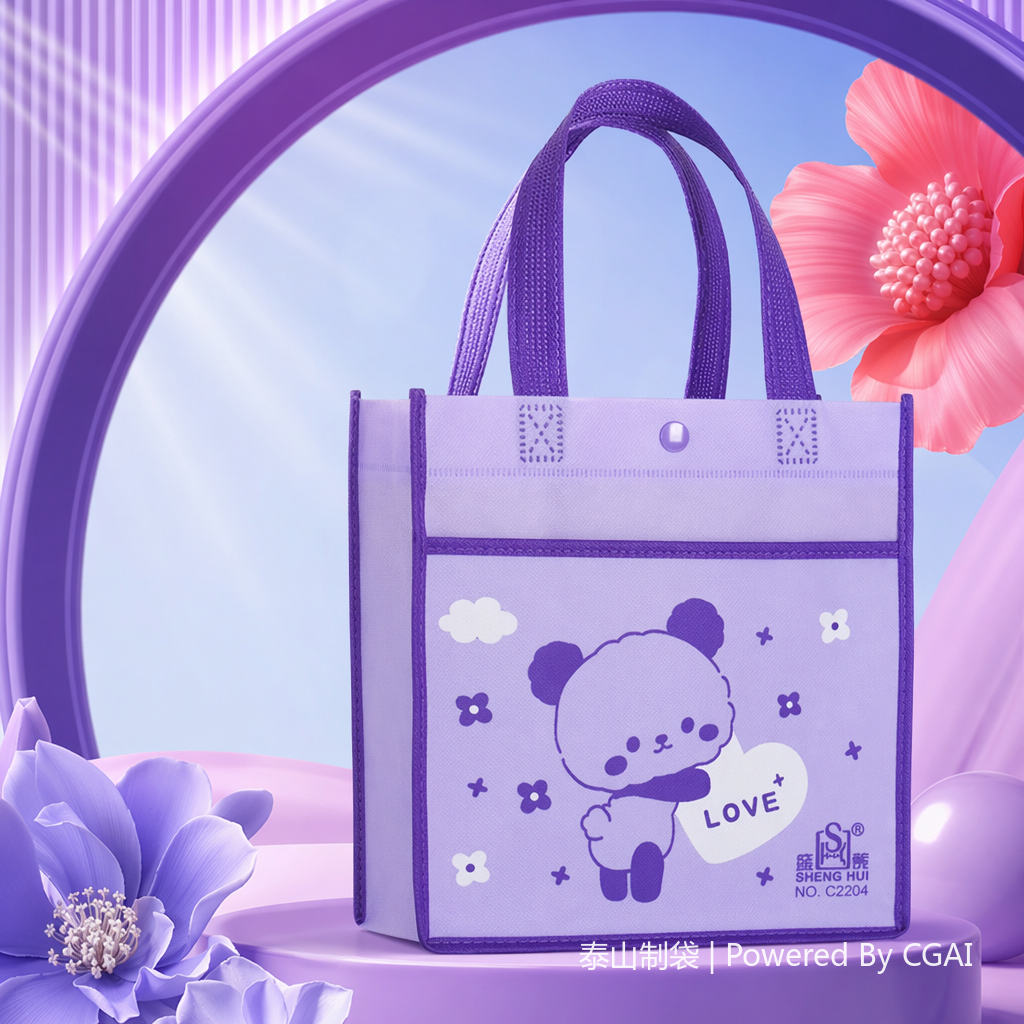 Thickened foldable takeout drawstring non-woven bag 104005278 Specification image