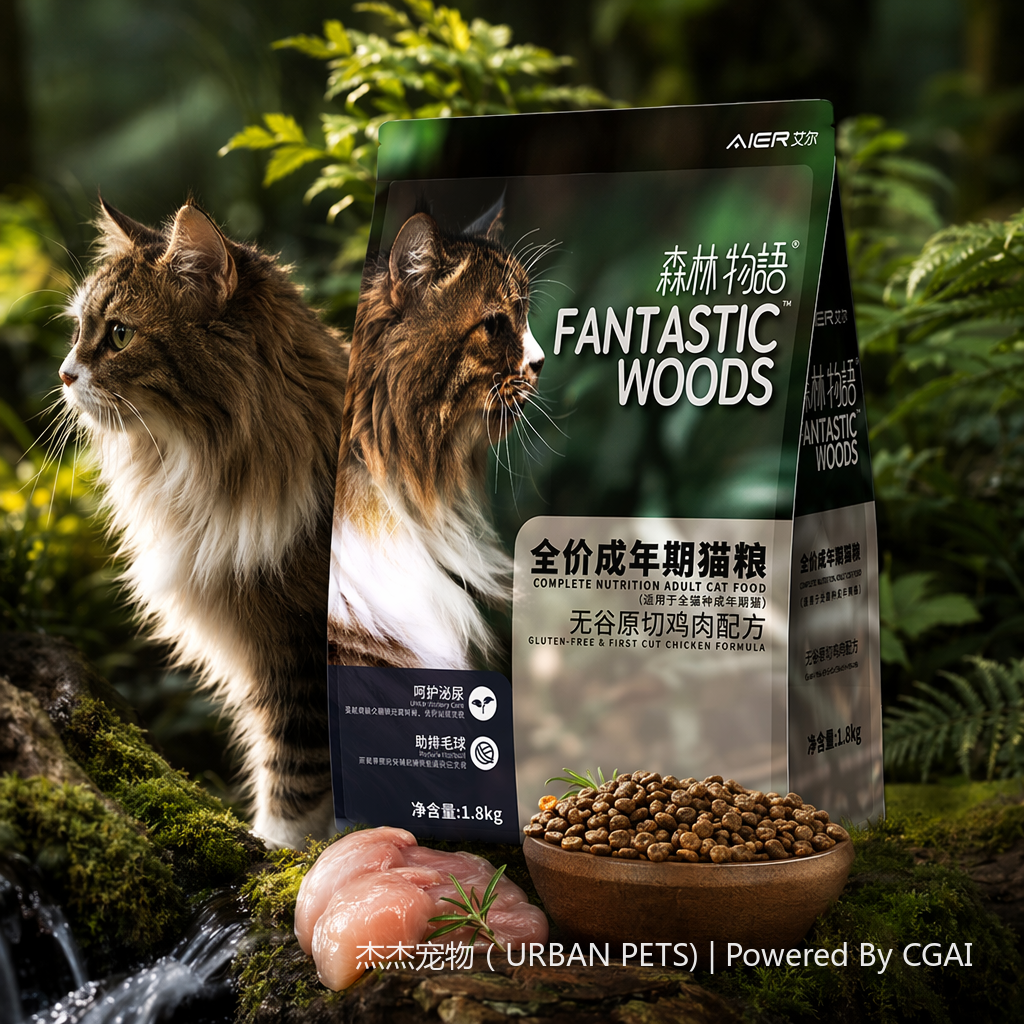 Air Complete Adult Cat Food, grain-free original cut chicken formula, suitable for adult cats to care for urinary tract and help eliminate hairballs, 1.8kg/6kg Specification image