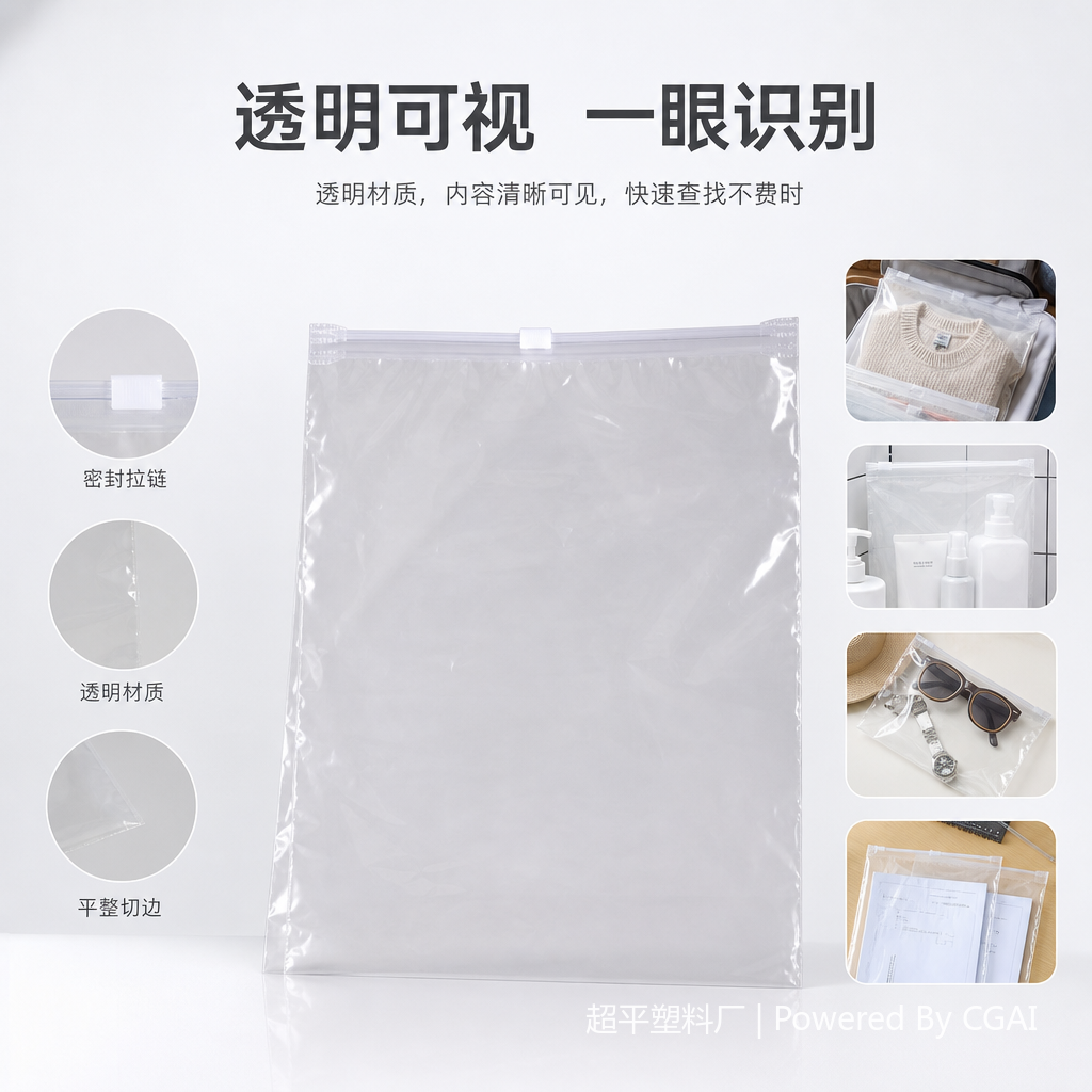 塑料自封袋 OPP铝箔自立PVC包装袋 多规格可选