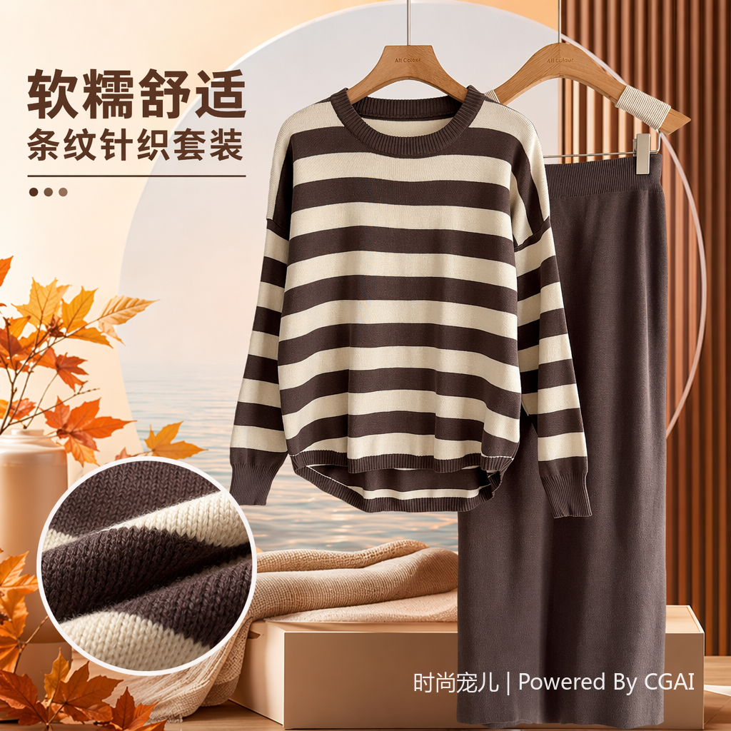 裙子女收腰仙女/运动套装女夏季/碎花裙/女装裙子/时尚女套装细节图