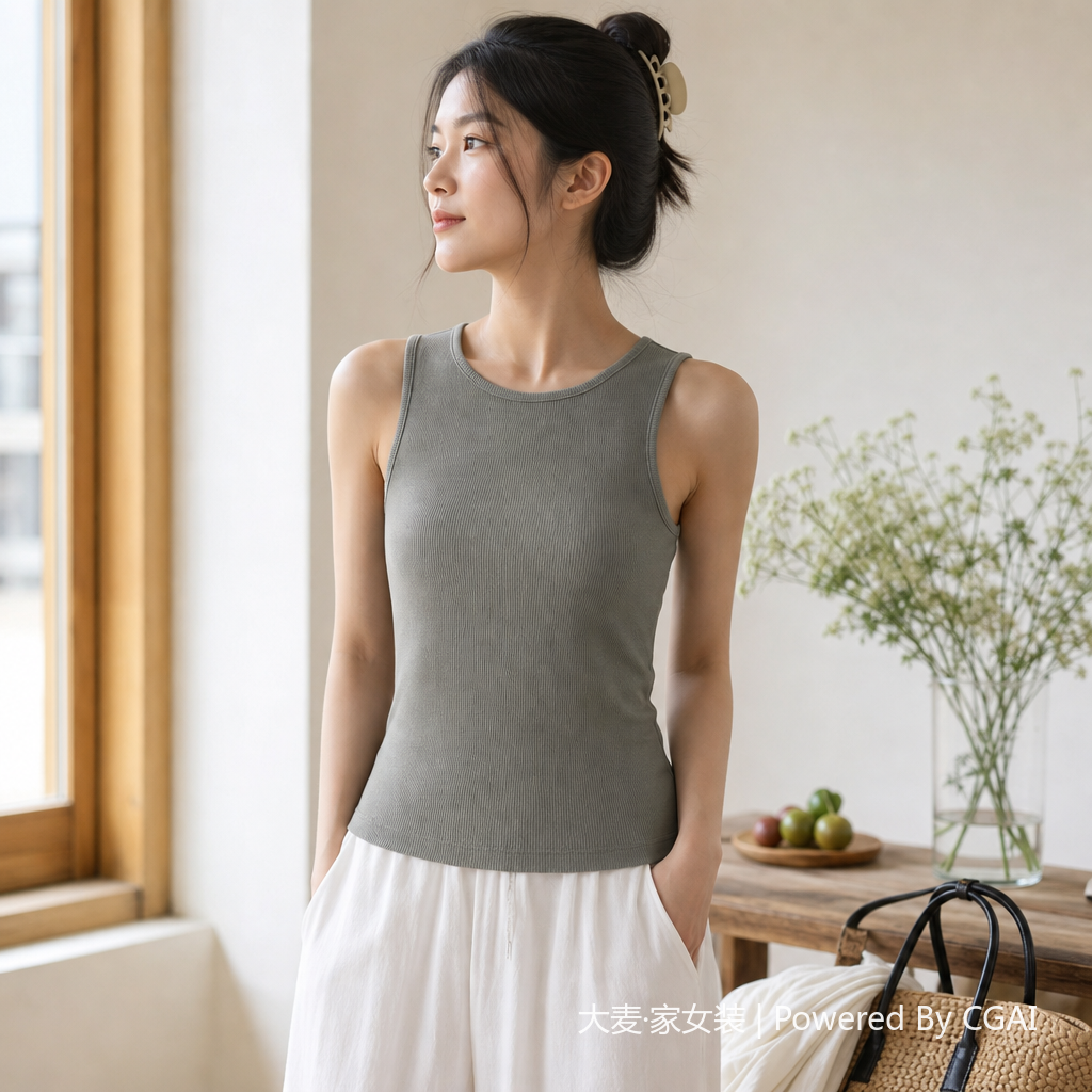 背心女内衣带胸垫文胸外穿一体纯棉吊带内搭打底短款上衣