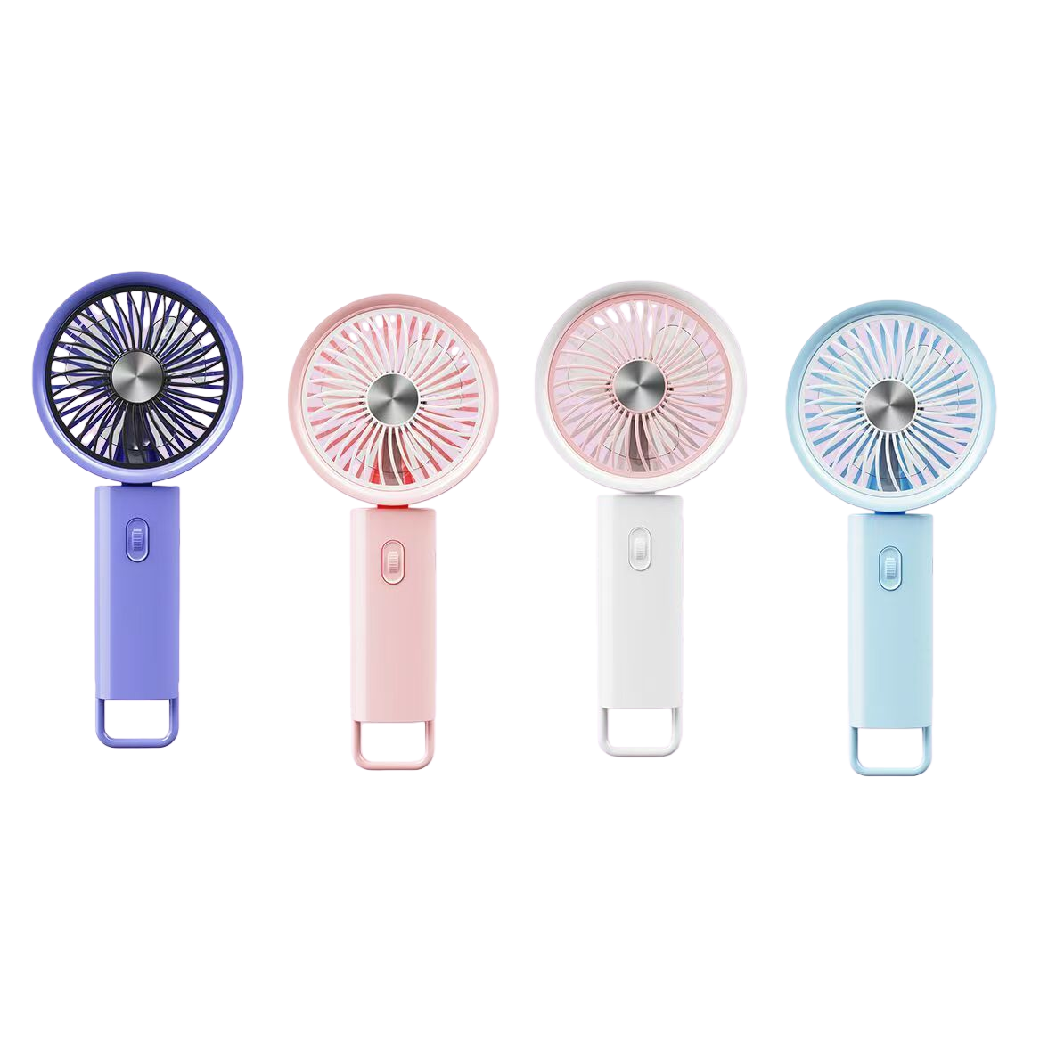 Simple and colorful buckle-mounted solar circulating electric fan, small fan, portable and silent design Item Picture