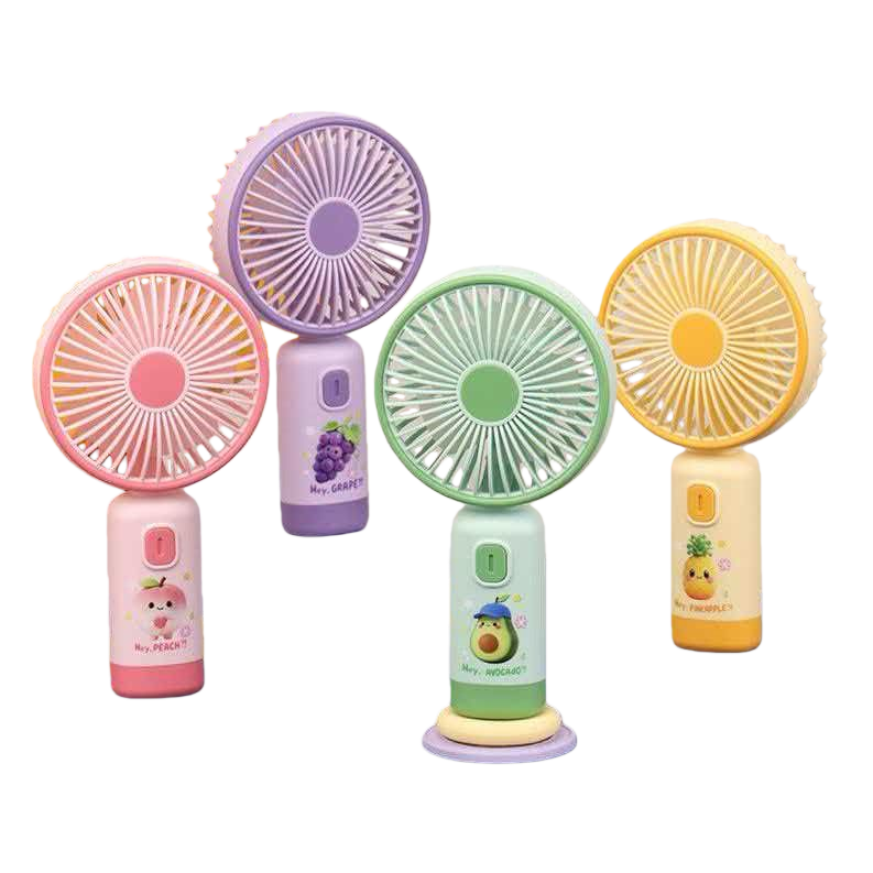 Colorful fruit handheld mini electric fan, outdoor small fan Item Picture