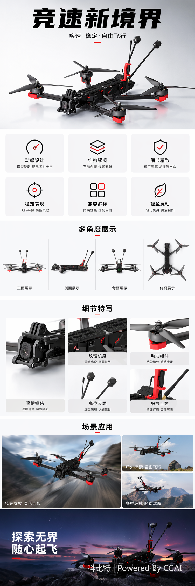 Chimera Chimera7, Pro V2 O4Pro 7, 7 - дюймовый дальний FPV pic 1