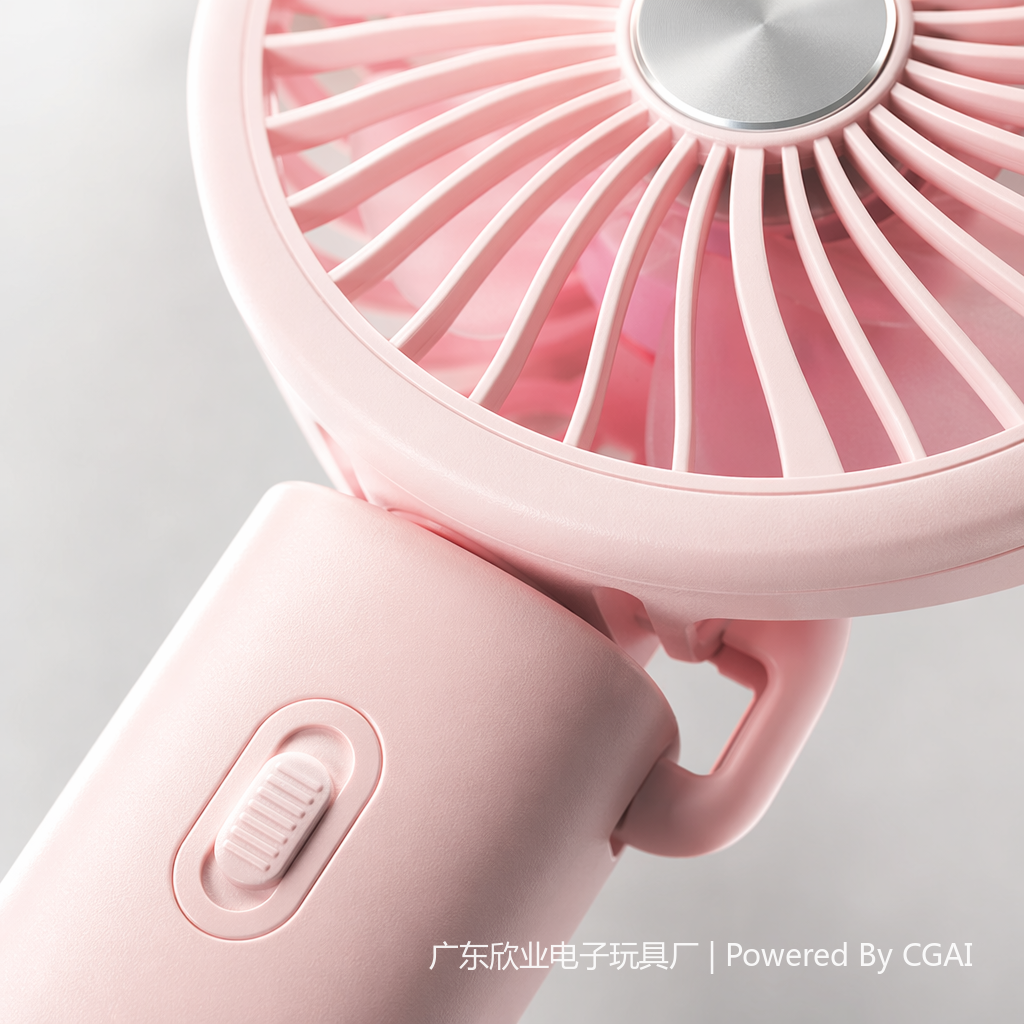 Simple and colorful buckle-mounted solar circulating electric fan, small fan, portable and silent design Application Scenario