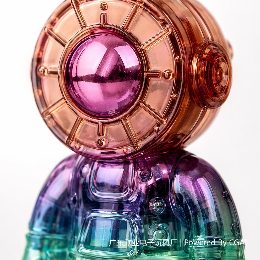 A cartoon-colored astronaut shaped desktop handheld small fan Application Scenario