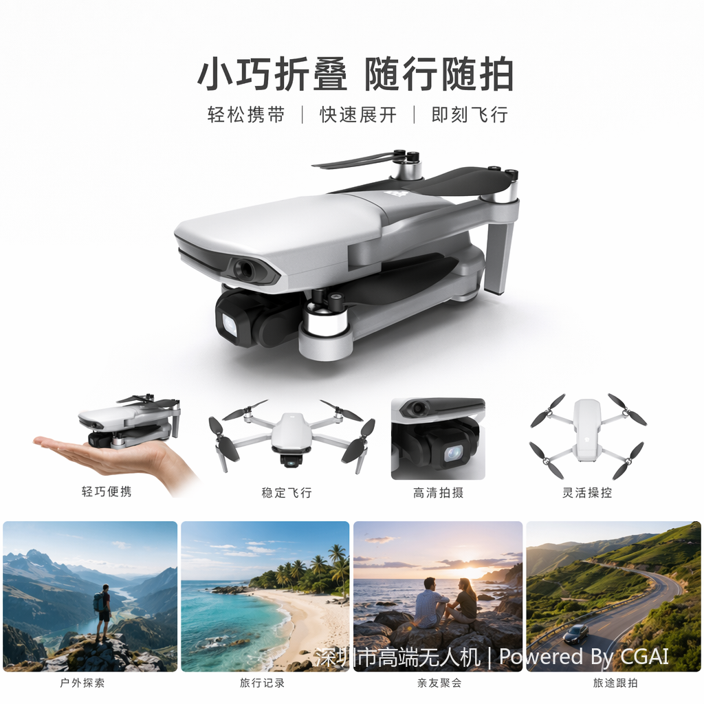 多功能航拍稳定器便携遥控飞行器