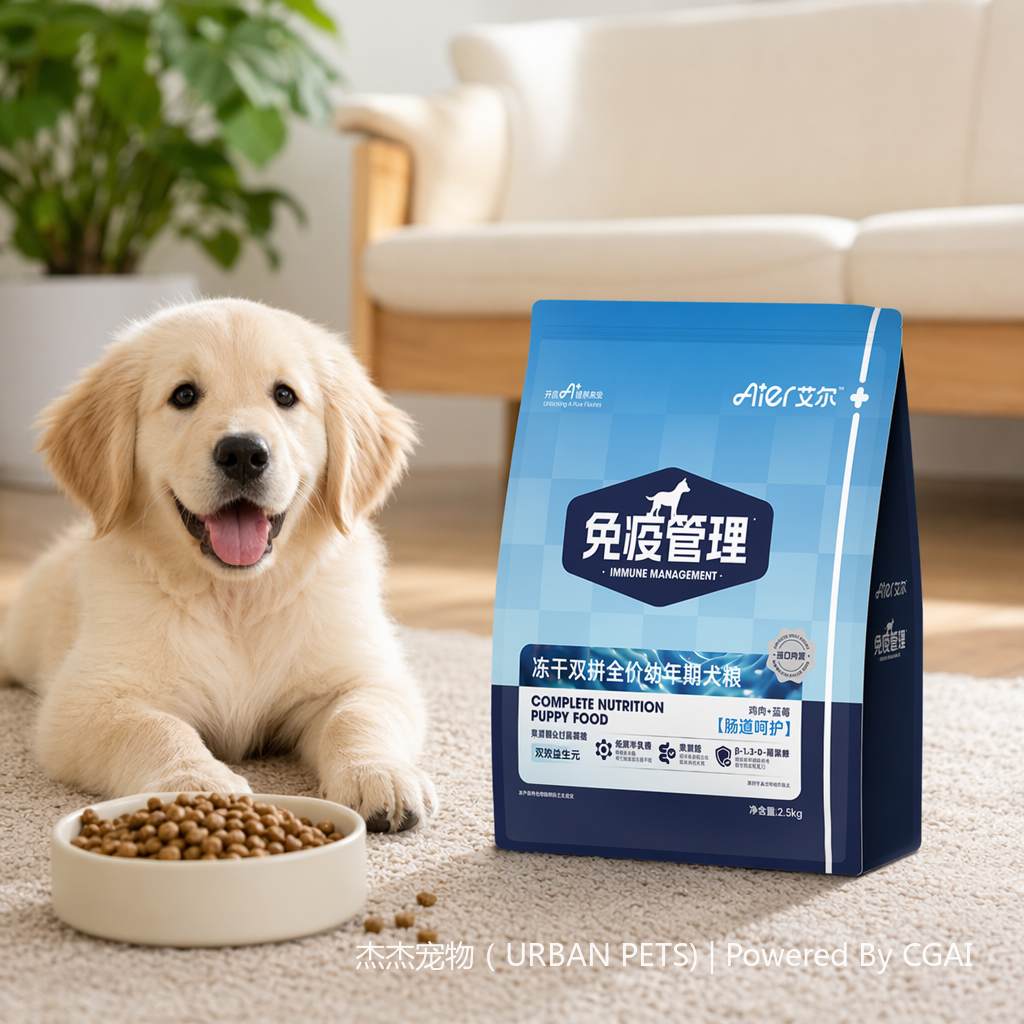 Air Freeze-dried Double Combo Full Price Puppy Dog Food with Chicken and Blueberry formula, suitable for puppies to enhance immunity and protect the intestines, 2.5kg/10kg details Picture