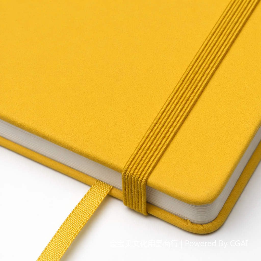 Orange-yellow Chinese-style cowhide notebook, yellow notepad, notebook Application Scenario