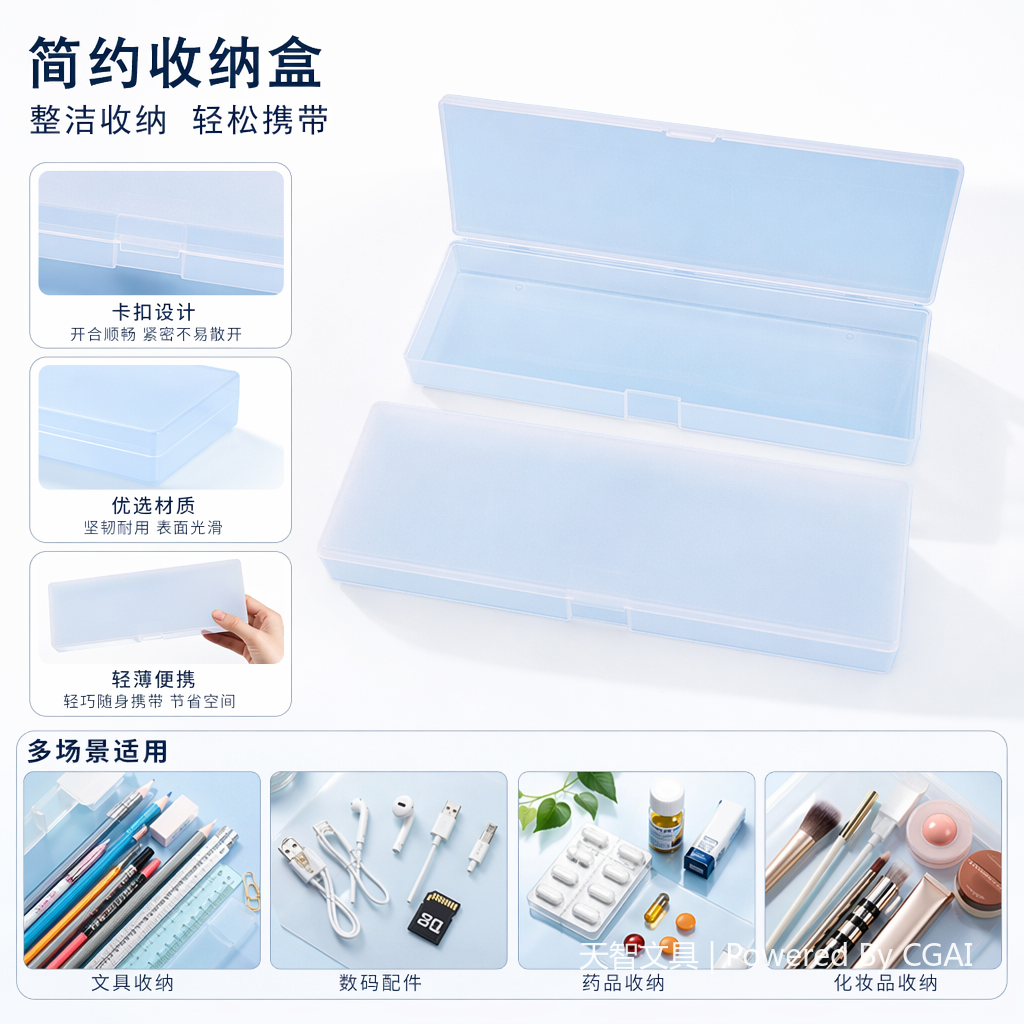 透明塑料卡通铅笔袋学生文具盒笔袋 180g