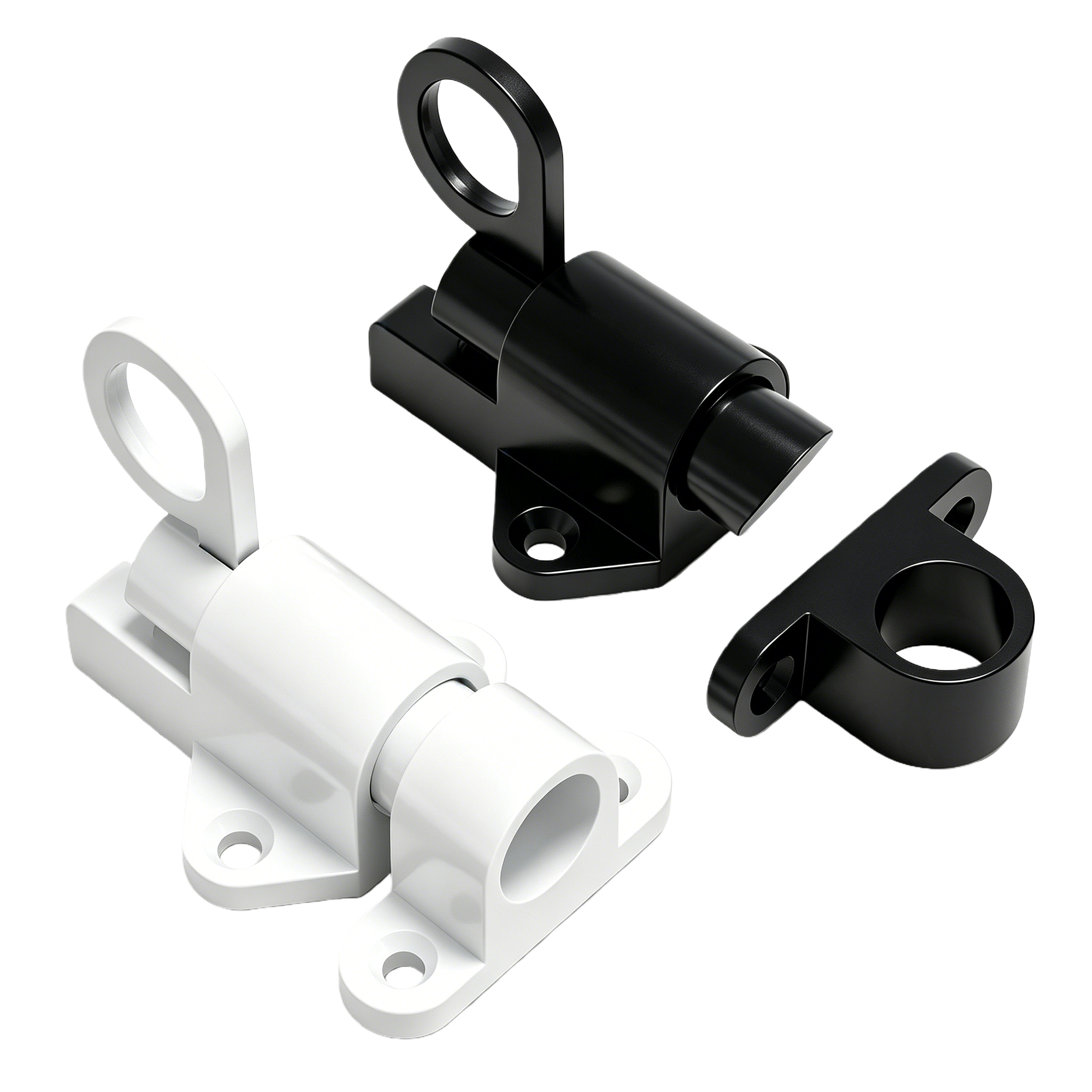 Black and white door magnetic lock, drawer lock, magnetic attraction magnetic lock, 30kg, silent and anti-prying Item Picture