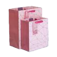 Pink geometric pattern gift bags, souvenir packaging boxes, accessory packaging boxes, running light gift packaging Item Picture