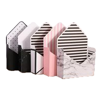 Envelope flower box, colorful striped marble texture gift box Item Picture