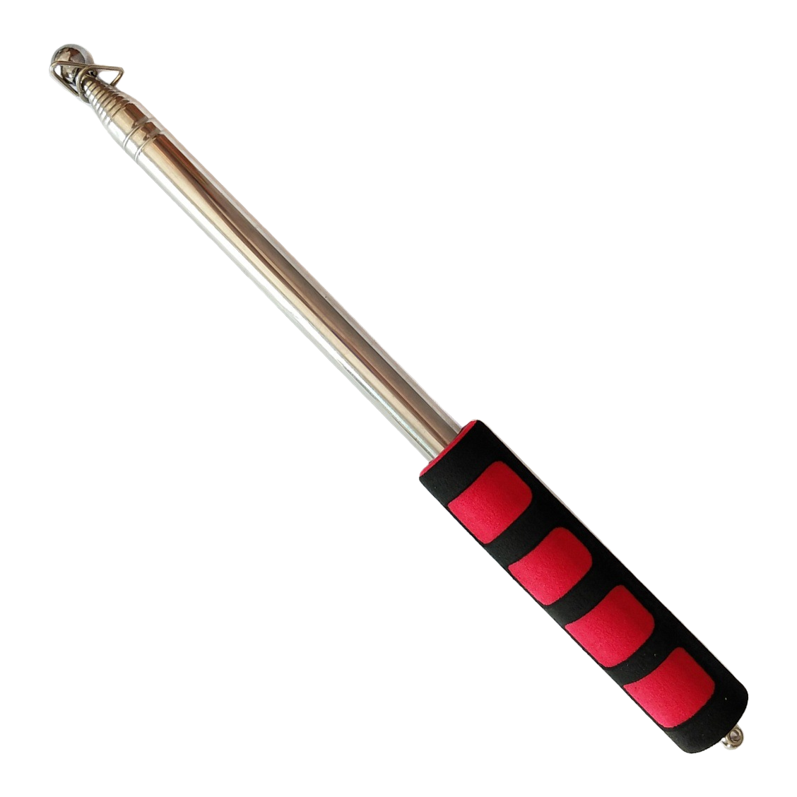 Silver telescopic rod with red and black handle and other maintenance tools Specification image