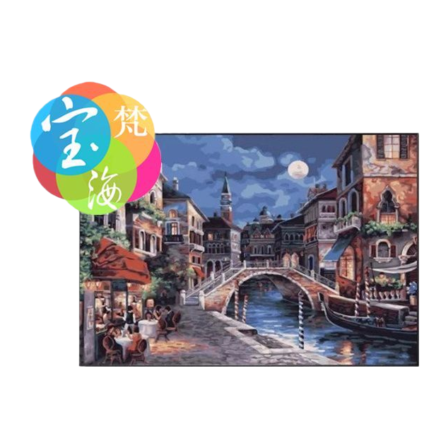 Best-selling DIY diamond paintings for foreign trade, cross-border Amazon bestseller 3040 living room decoration painting YSH Moonlit Night 143449548 Item Picture