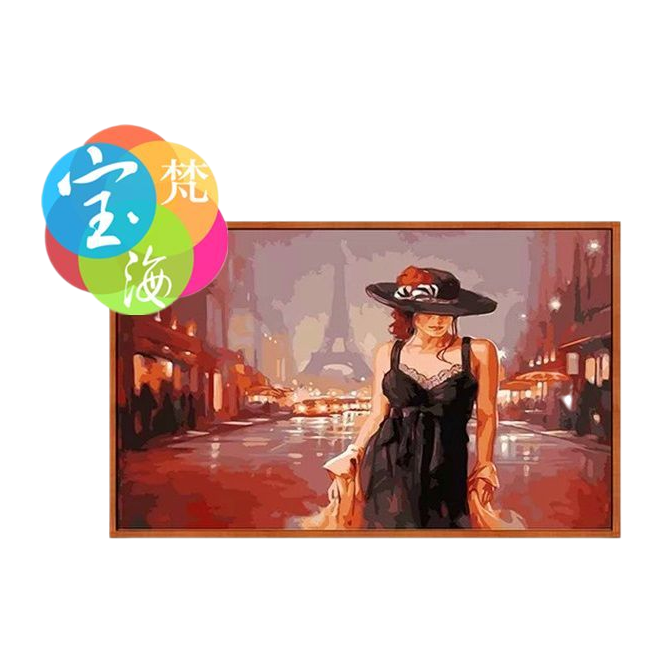 Best-selling DIY diamond paintings for foreign trade, cross-border Amazon bestseller 3040 living room decoration paintings YSG Paris Street 144357405 Item Picture
