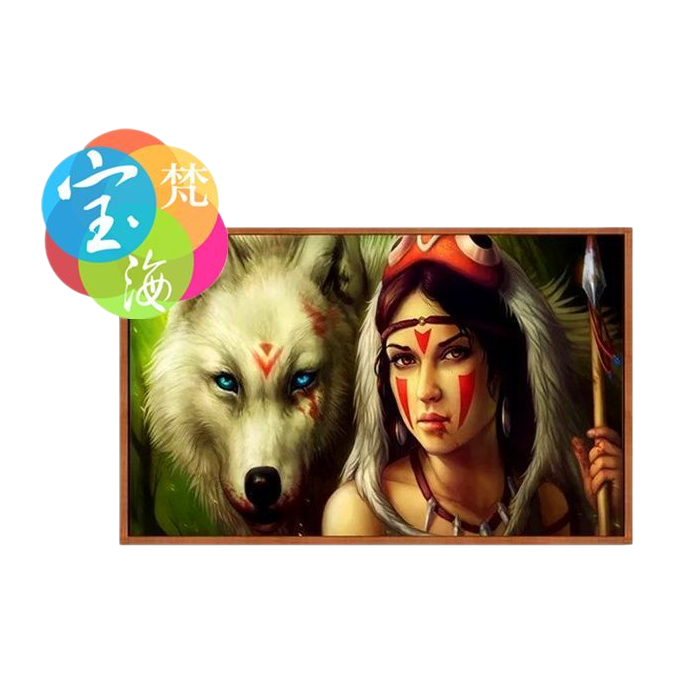 Best-selling DIY diamond painting for foreign trade, cross-border Amazon bestseller 3040 living room decoration painting YSG Wolf and Beauty 145534778 Item Picture