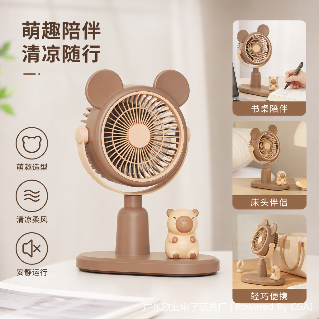 Cartoon little desk lamp LED reading eye-protecting little desk lamp full image