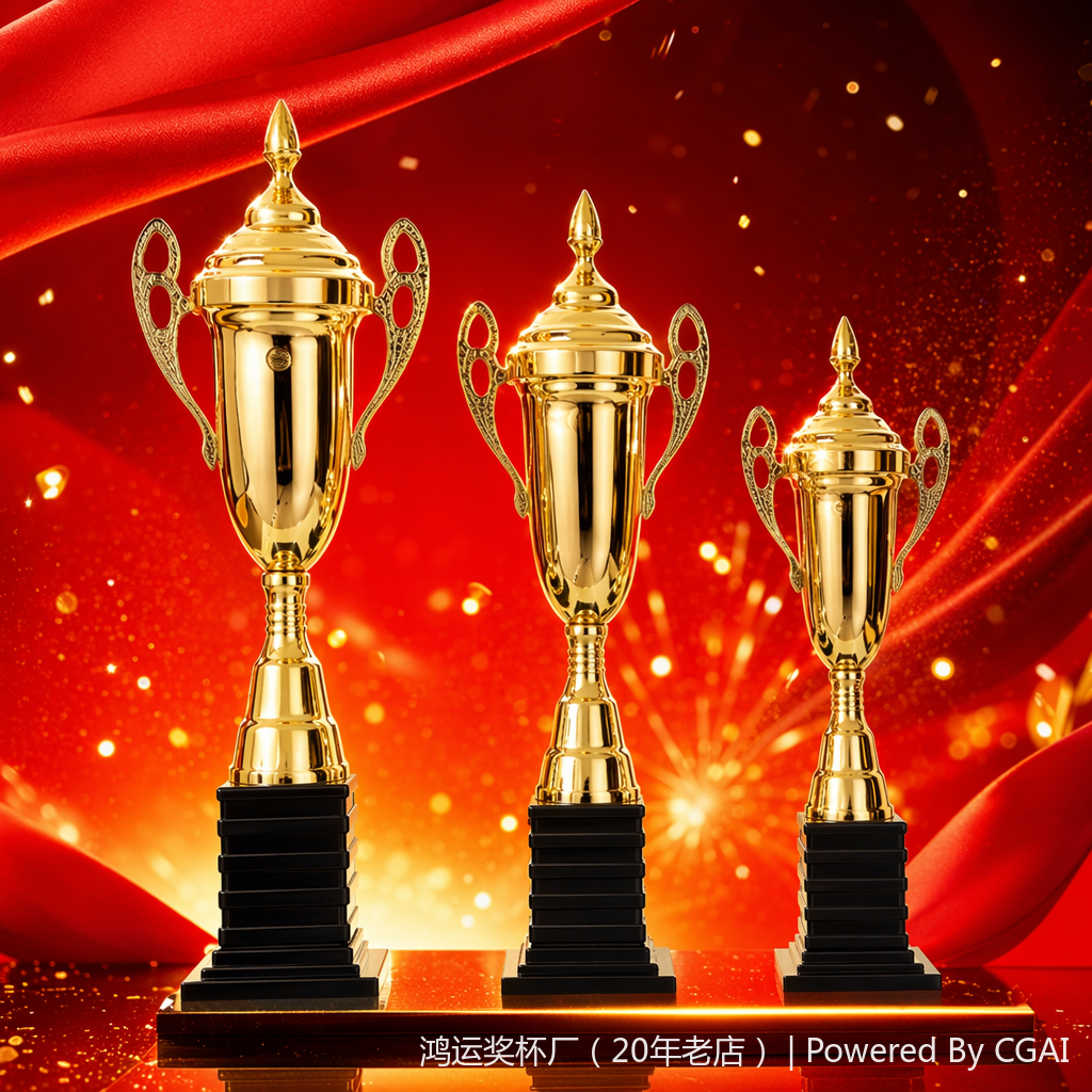 A crystal golden trophy with a plastic base, a large trophy for awarding prizes at celebrations Specification image