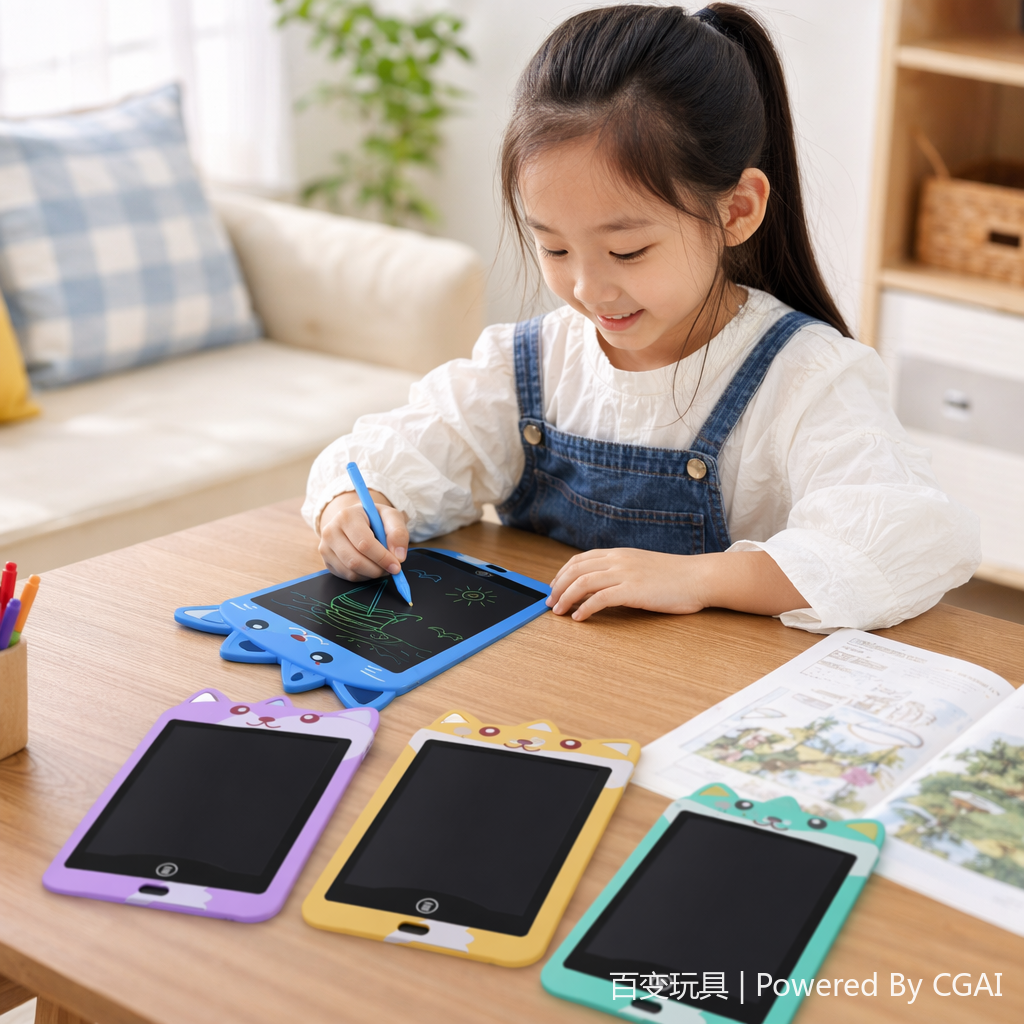 BB9008C factory direct supply cartoon LCD handwriting board, color LED writing board, children's electronic drawing board details Picture