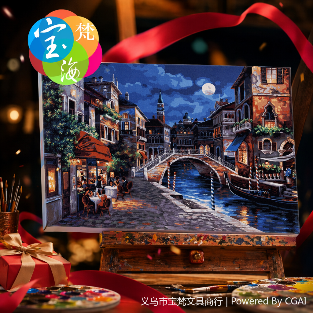 Best-selling DIY diamond paintings for foreign trade, cross-border Amazon bestseller 3040 living room decoration painting YSH Moonlit Night 143449548 Specification image