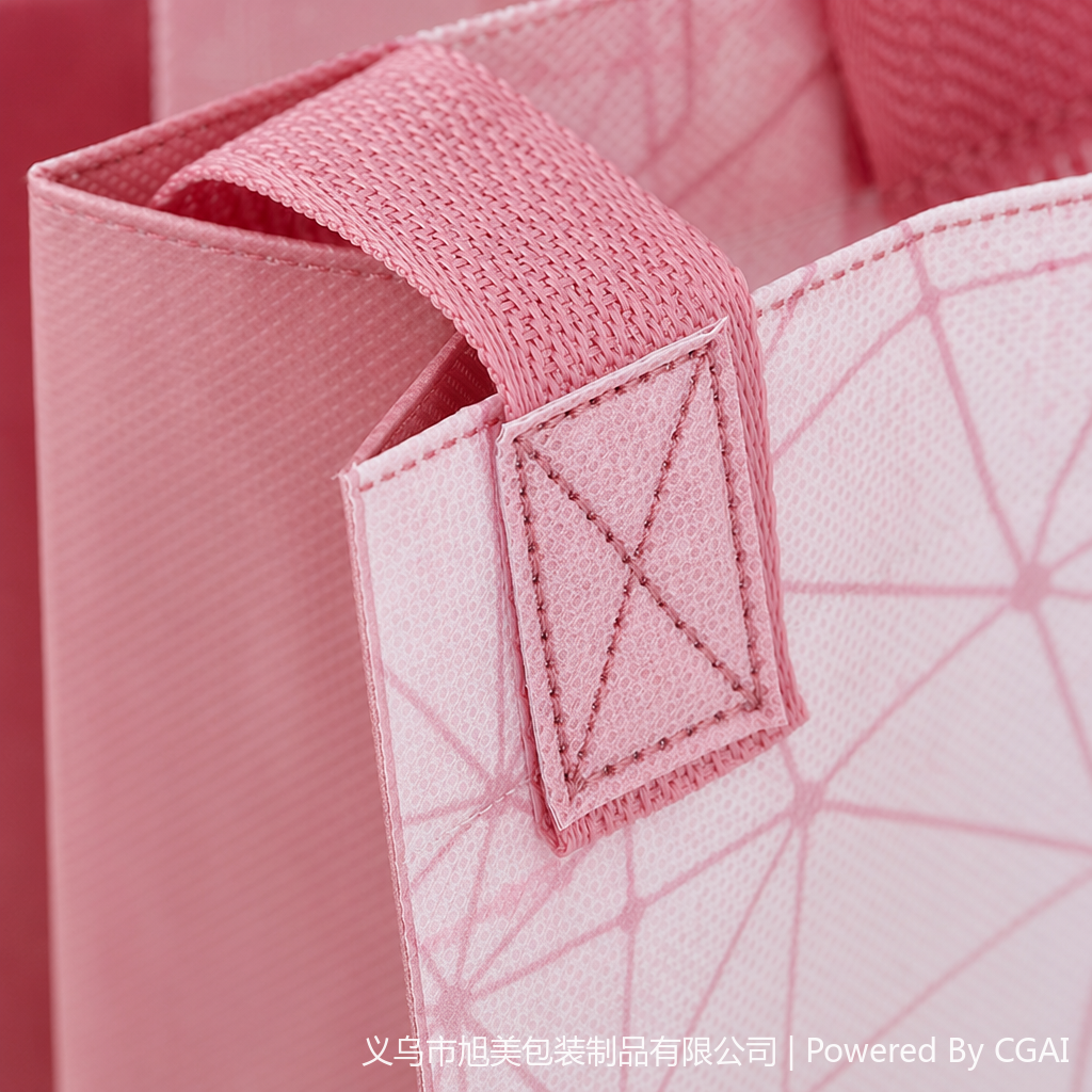 Pink geometric pattern gift bags, souvenir packaging boxes, accessory packaging boxes, running light gift packaging Application Scenario