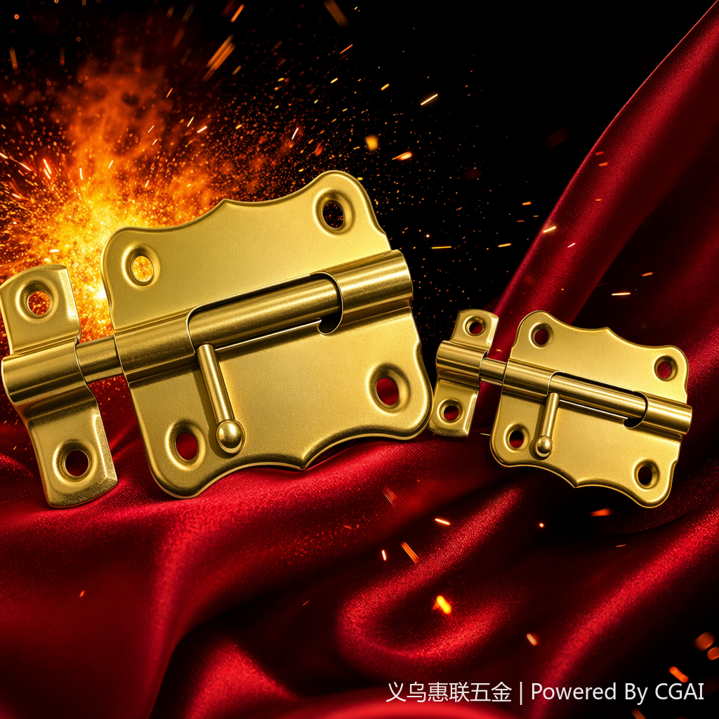 Golden door bolt latch type lock, pet door lock, door bolt latch Specification image