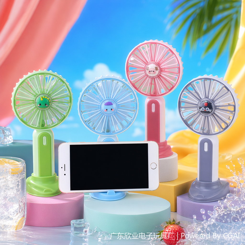 Cartoon mini handheld fan, a summer cooling wonder Specification image