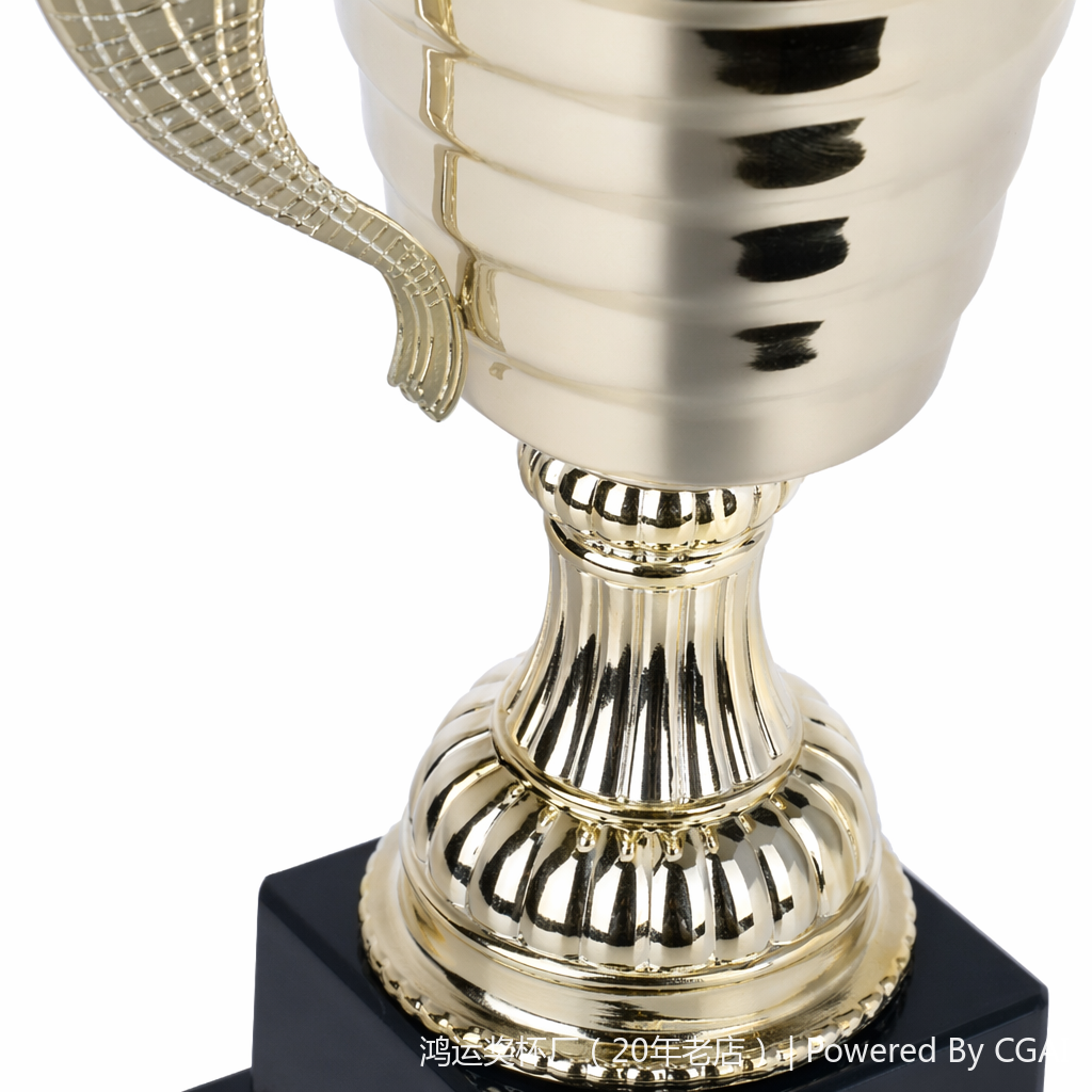 The crystal-textured golden trophy with a stable plastic base is universal for award ceremonies Application Scenario