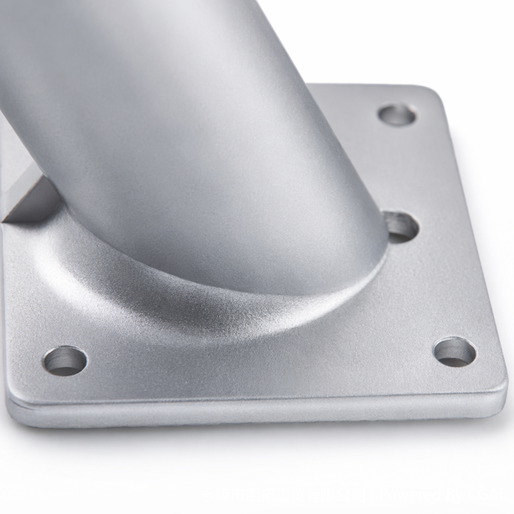 The flagpole base bracket is made of aluminum alloy with a slanted insertion type, which has strong load-bearing capacity and is suitable for various flagpole sizes Application Scenario