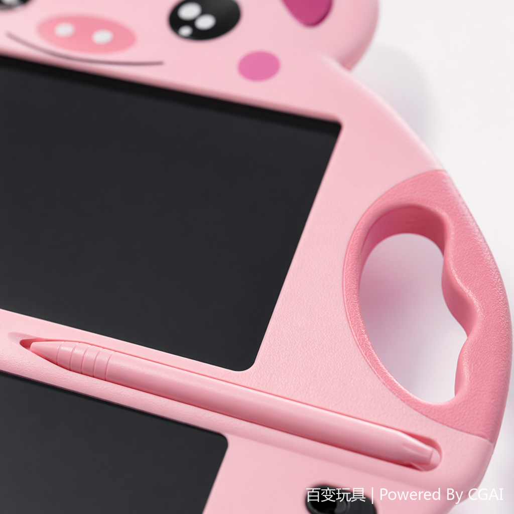BB9015FC Pink pig-shaped LED handwriting board, LCD writing board, children's cartoon electronic drawing board Application Scenario