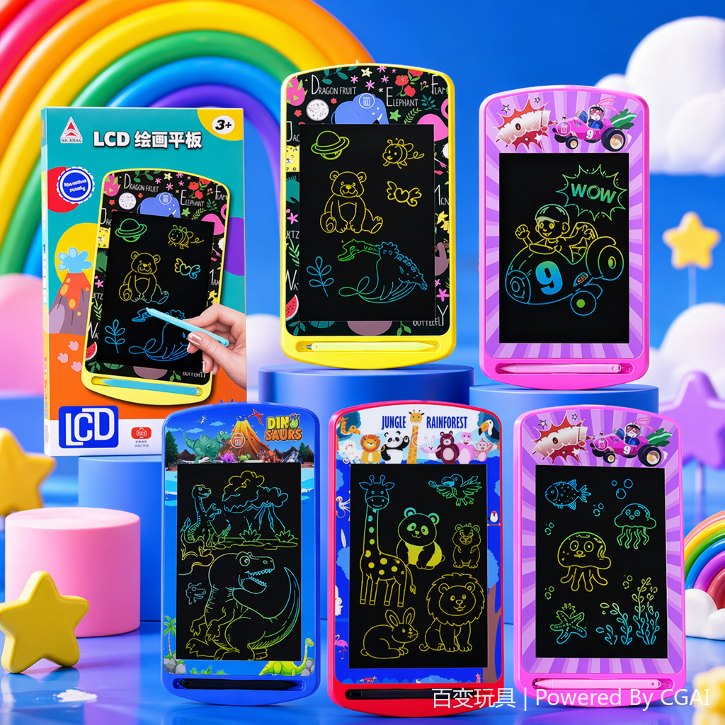 BB8530C factory direct supply LED color cartoon LCD drawing board children's creative graffiti toy Specification image