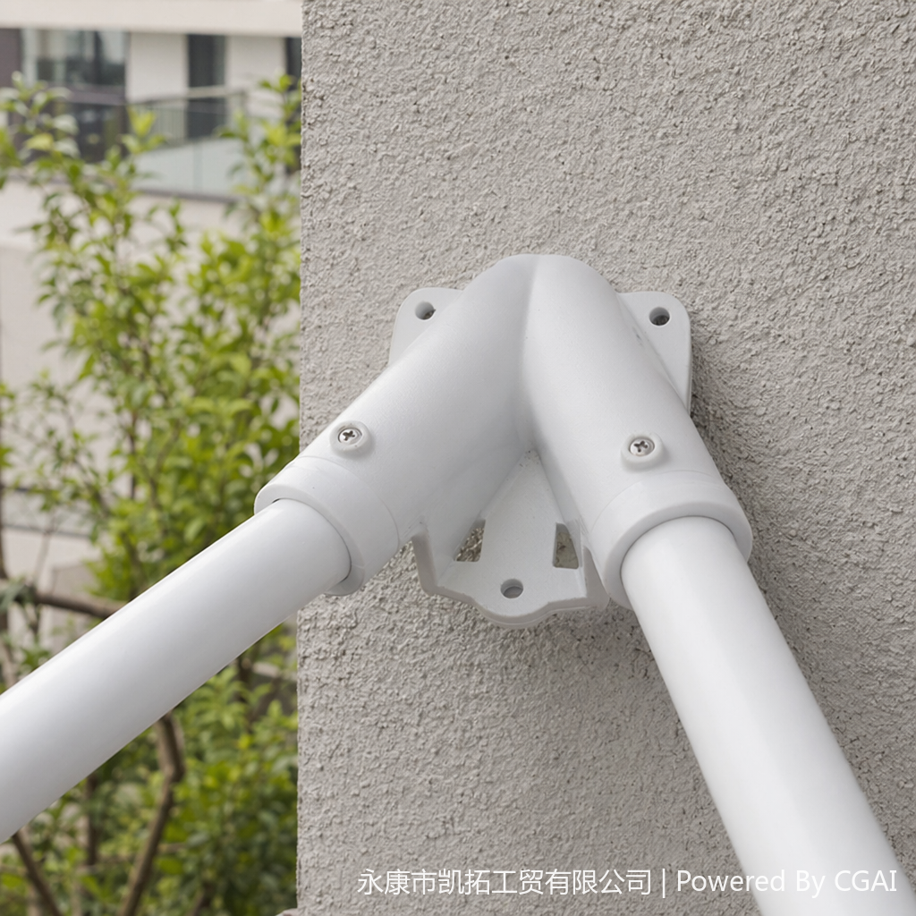 V-shaped double-hole flagpole base wall-mounted adjustable Angle outdoor advertising flag stand details Picture