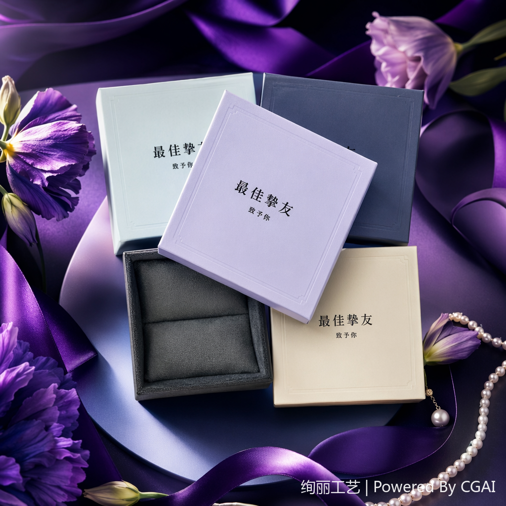 Velvet jewelry packaging gift box, necklace, bracelet, ring and accessory box Specification image