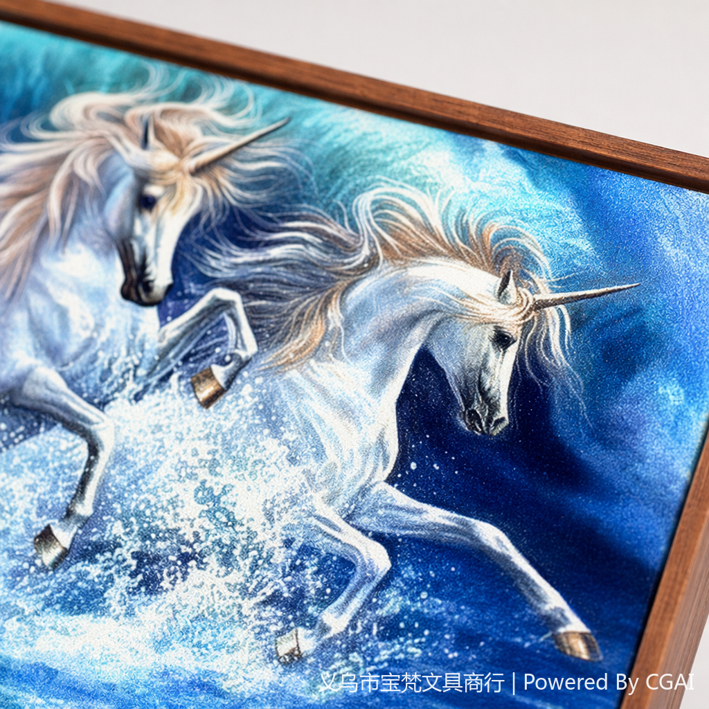 The best-selling DIY diamond painting for foreign trade, the cross-border Amazon bestseller 3040 living room decoration painting YSG Wave Unicorn Application Scenario