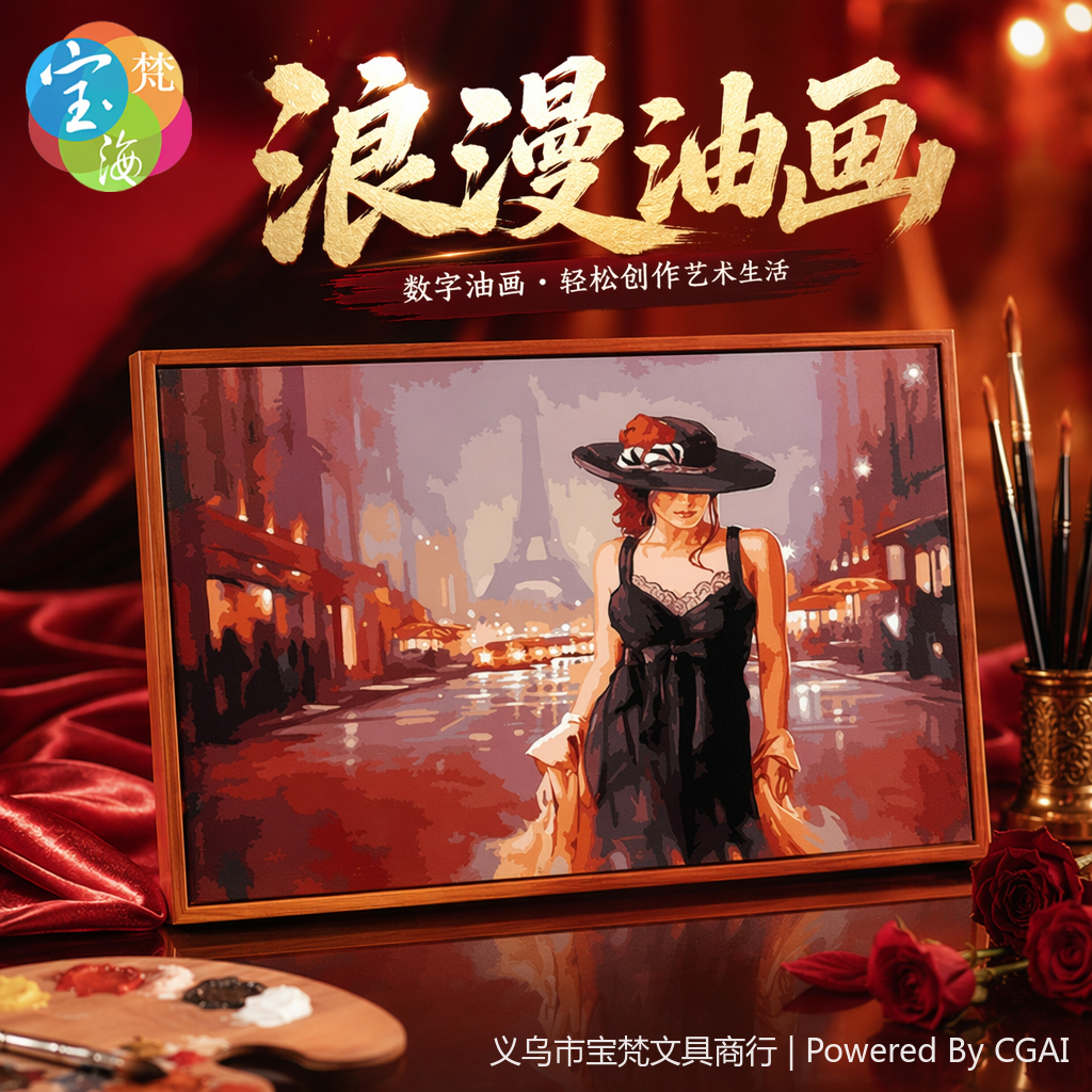 Best-selling DIY diamond paintings for foreign trade, cross-border Amazon bestseller 3040 living room decoration paintings YSG Paris Street 144357405 Specification image