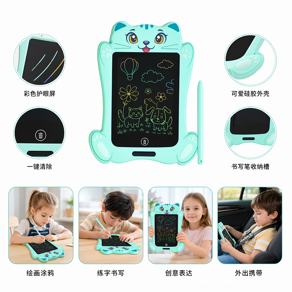 BB6518C factory direct supply LED color cartoon LCD drawing board children's creative graffiti toy Item Picture