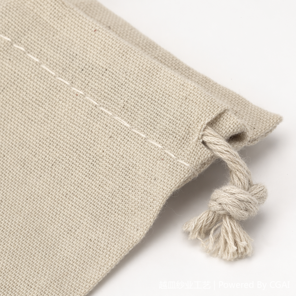 Beige cotton fabric drawstring bag, cotton fabric bag, canvas bag, eco-friendly fabric bag, reusable Application Scenario