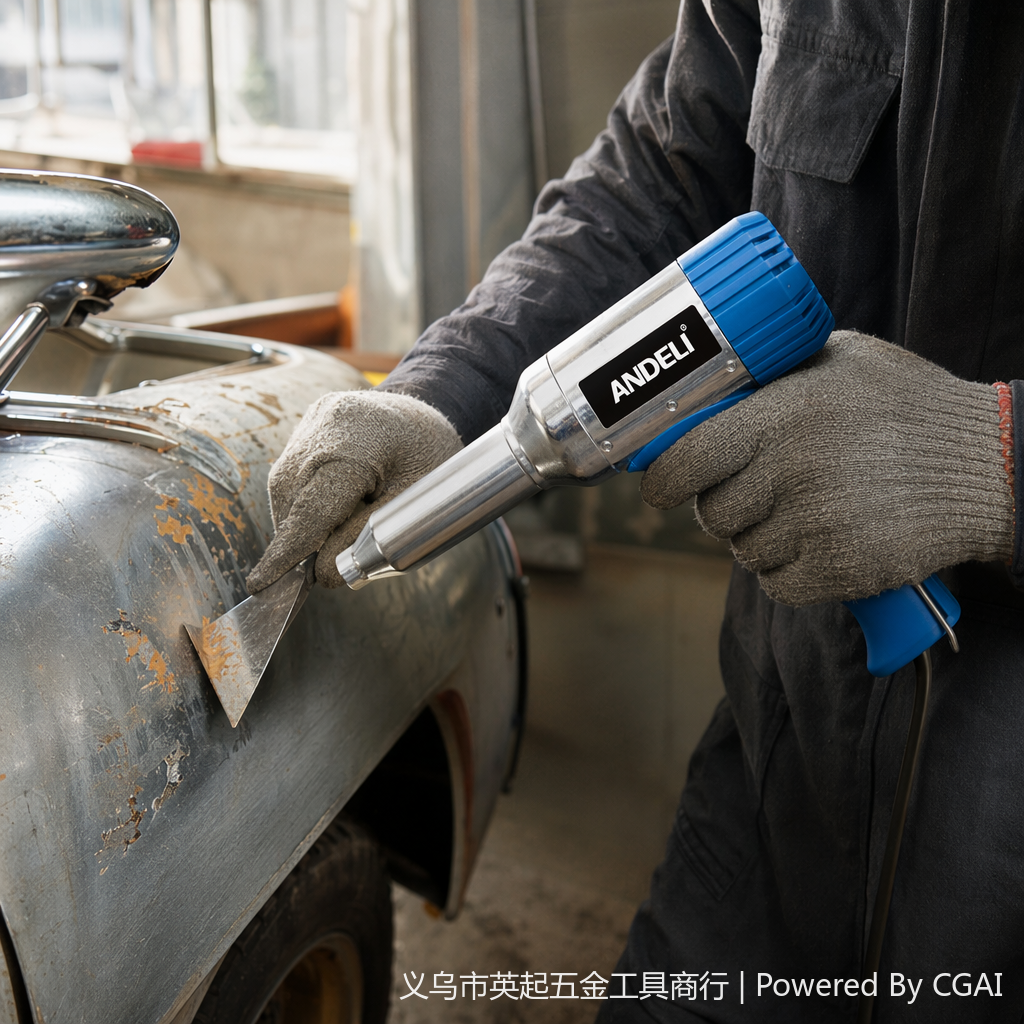 ANDELI industrial plastic hot air welding gun, high-power car bumper repair, PVC plastic floor welding tool details Picture